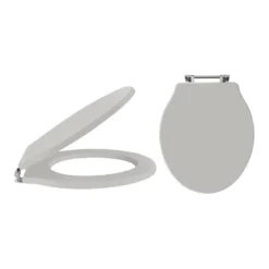 Butler & Rose Benedict Stone Grey Soft Closing Top Fix Toilet Seat