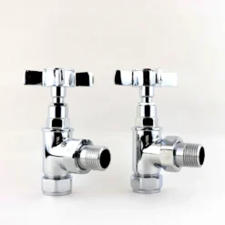 Butler & Rose Angled Traditional Radiator Valves Chrome