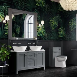 Butler & Rose 500mm Back To Wall Toilet Unit - Dovetail Grey -Vado Shop butler rose wc unit spa grey lifestyle