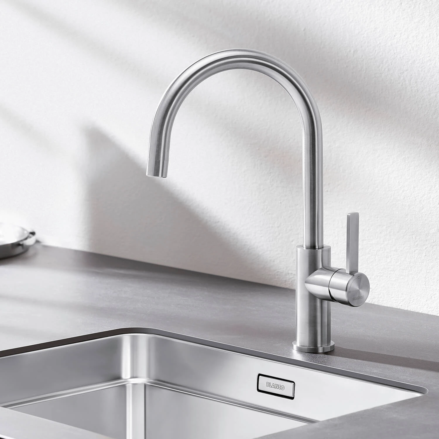 Blanco Candor WRAS Approved Single Lever Brushed Stainless Steel Mono Kitchen Mixer Tap 1 Blanco Candor WRAS Approved Single Lever Brushed Stainless Steel Mono Kitchen Mixer Tap