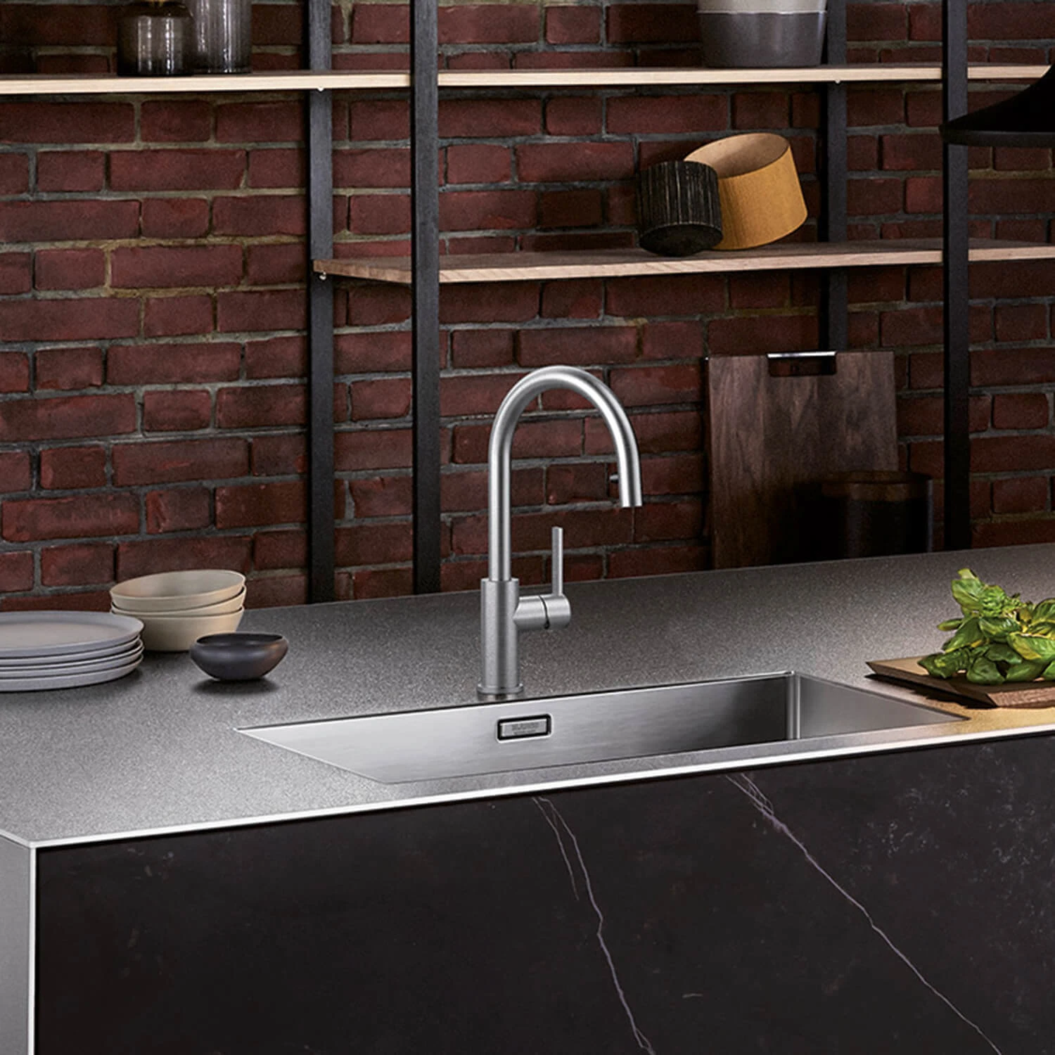 Blanco Candor-S Single Lever Brushed Stainless Steel Mono Pull Out Kitchen Mixer Tap 6 Blanco Candor-S Single Lever Brushed Stainless Steel Mono Pull Out Kitchen Mixer Tap - Image 6