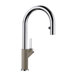 Blanco Carena-S Vario Single Lever Chrome Pull Out Kitchen Mixer Spray Tap - Black & Chrome -Vado Shop carena s vario tartufo