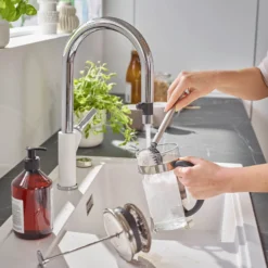 Blanco Carena-S Vario Single Lever Chrome Pull Out Kitchen Mixer Spray Tap - Black & Chrome -Vado Shop carena s vario white lifestyle