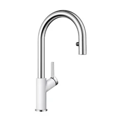 Blanco Carena-S Vario Single Lever Chrome Pull Out Kitchen Mixer Spray Tap - Black & Chrome -Vado Shop carena s vario white product shot res
