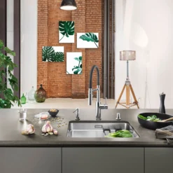 Blanco Catris-S Flexo Single Lever Pull Out Kitchen Mixer Tap With Dual Spray - Matt Black 19 Blanco Catris-S Flexo Single Lever Pull Out Kitchen Mixer Tap With Dual Spray - Matt Black -Vado Shop catris s flexo lifestyle 3