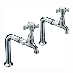 Sagittarius Churchman Pair Of Kitchen Sink Bib Taps & Stands