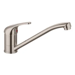 Clearwater Creta Single Lever Mono Sink Mixer With Swivel Spout - Brushed Nickel 6 Clearwater Creta Single Lever Mono Sink Mixer With Swivel Spout - Brushed Nickel -Vado Shop chrome to nickel image
