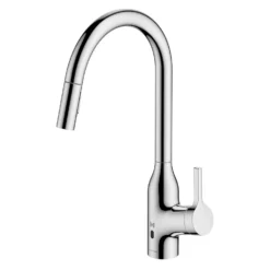 Clearwater Amelio Single Lever Touch-Free Sensor Kitchen Mixer Tap With Pull Out Spray - Matt Black -Vado Shop clearwater amelio chrome sensor tap cutout 1