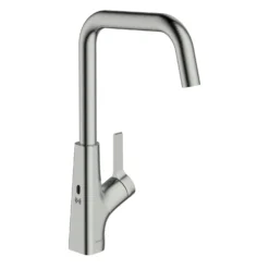Clearwater Azia Single Lever Touch-Free Sensor Kitchen Mixer Tap - Brushed Nickel 28 Clearwater Azia Single Lever Touch-Free Sensor Kitchen Mixer Tap - Brushed Nickel -Vado Shop clearwater azia brushed nickel sensor kitchen tap cutout 1
