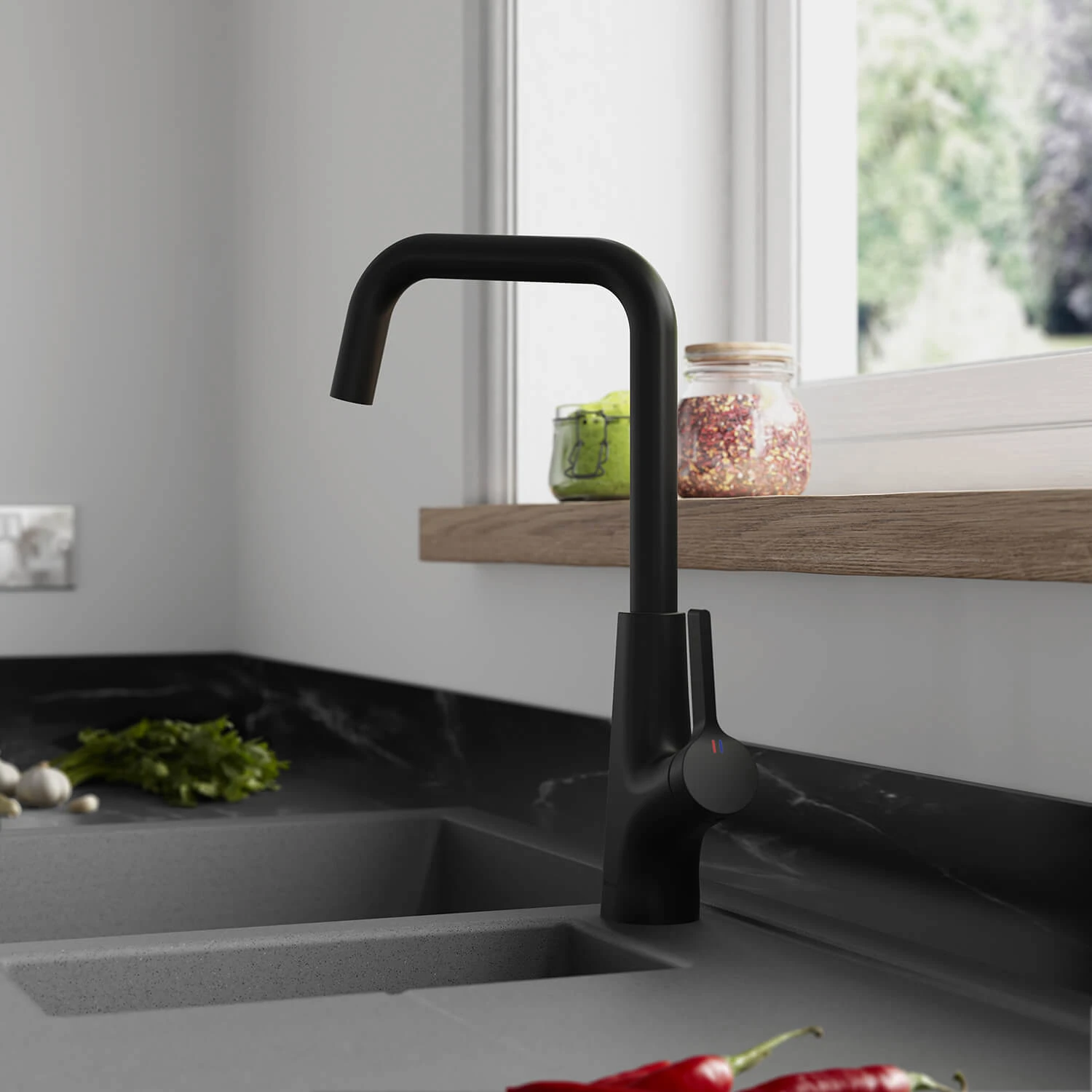 Clearwater Azia Single Lever Touch-Free Sensor Kitchen Mixer Tap - Brushed Nickel 2 Clearwater Azia Single Lever Touch-Free Sensor Kitchen Mixer Tap - Brushed Nickel - Image 2
