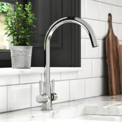 Clearwater Davenport Twin Lever Mono Sink Mixer With Swivel Spout