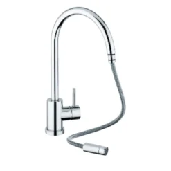 Clearwater Elmira Single Lever Mono Sink Mixer With Swivel Spout & Pull Out Aerator - Polished Chrome -Vado Shop clearwater elmcp detail