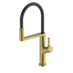 Clearwater Galex WRAS Approved Single Lever Mono Pull Out Kitchen Mixer And Cold Filtered Water Tap - Matt Black -Vado Shop clearwater galex filter pull out kitchen tap brushed brass cutout