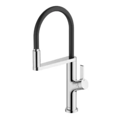 Clearwater Galex WRAS Approved Single Lever Mono Pull Out Kitchen Mixer And Cold Filtered Water Tap - Matt Black -Vado Shop clearwater galex filter pull out kitchen tap chrome cutout