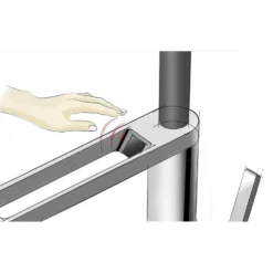 Clearwater Galex Motion WRAS Approved Touchless Single Lever Mono Pull Out Kitchen Mixer - Brushed Nickel -Vado Shop clearwater galex motion pull out kitchen tap sensor activation 3