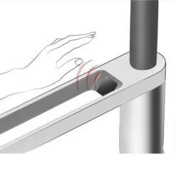 Clearwater Galex Motion WRAS Approved Touchless Single Lever Mono Pull Out Kitchen Mixer - Brushed Nickel -Vado Shop clearwater galex motion pull out kitchen tap sensor view 2