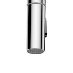 Clearwater Kira Twin Lever U Spout Mono Pull Out Kitchen Mixer - Brushed Nickel 9 Clearwater Kira Twin Lever U Spout Mono Pull Out Kitchen Mixer - Brushed Nickel -Vado Shop clearwater kira u mono chrome pull out kitchen mixer closeup 1