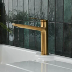 Clearwater Levant Single Lever Mono Kitchen Mixer Tap - Brushed Brass