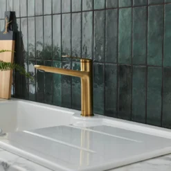 Clearwater Levant Single Lever Mono Kitchen Mixer Tap - Brushed Brass 29 Clearwater Levant Single Lever Mono Kitchen Mixer Tap - Brushed Brass -Vado Shop clearwater levant brushed brass mono kitchen mixer lifestyle 2
