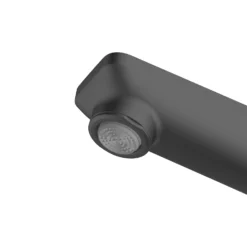 Clearwater Levant Single Lever Mono Pull Out Kitchen Mixer Tap - Brushed Brass -Vado Shop clearwater levant matt black mono pull out kitchen mixer closeup 1