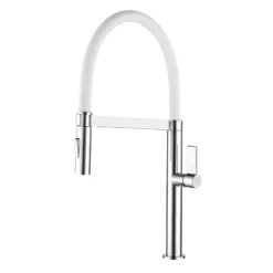 Clearwater Meridian Twin Flow Single Lever Mono Kitchen Tap With Detachable Spout - Chrome/Black 8 Clearwater Meridian Twin Flow Single Lever Mono Kitchen Tap With Detachable Spout - Chrome/Black -Vado Shop clearwater meridian white chrome trigger kitchen tap cutout