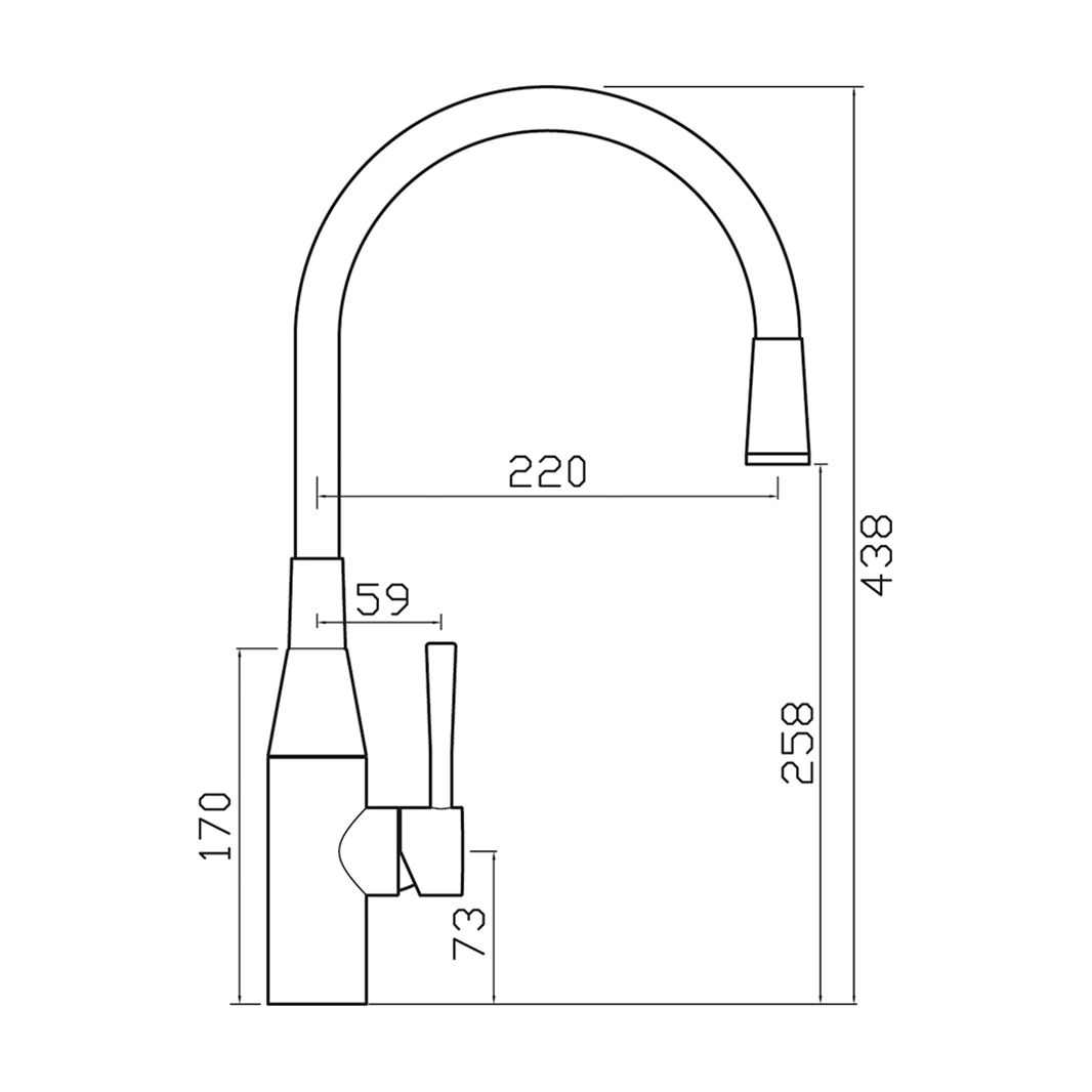 Clearwater Morpho Mono Kitchen Mixer With 'Flex & Stay' Spout - Polished Chrome & White Hose 6 Clearwater Morpho Mono Kitchen Mixer With 'Flex & Stay' Spout - Polished Chrome & White Hose - Image 6