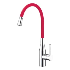 Clearwater Morpho Mono Kitchen Mixer With 'Flex & Stay' Spout - Polished Chrome & White Hose 9 Clearwater Morpho Mono Kitchen Mixer With 'Flex & Stay' Spout - Polished Chrome & White Hose -Vado Shop clearwater morpho polished chrome red flexible spout kitchen tap cutout