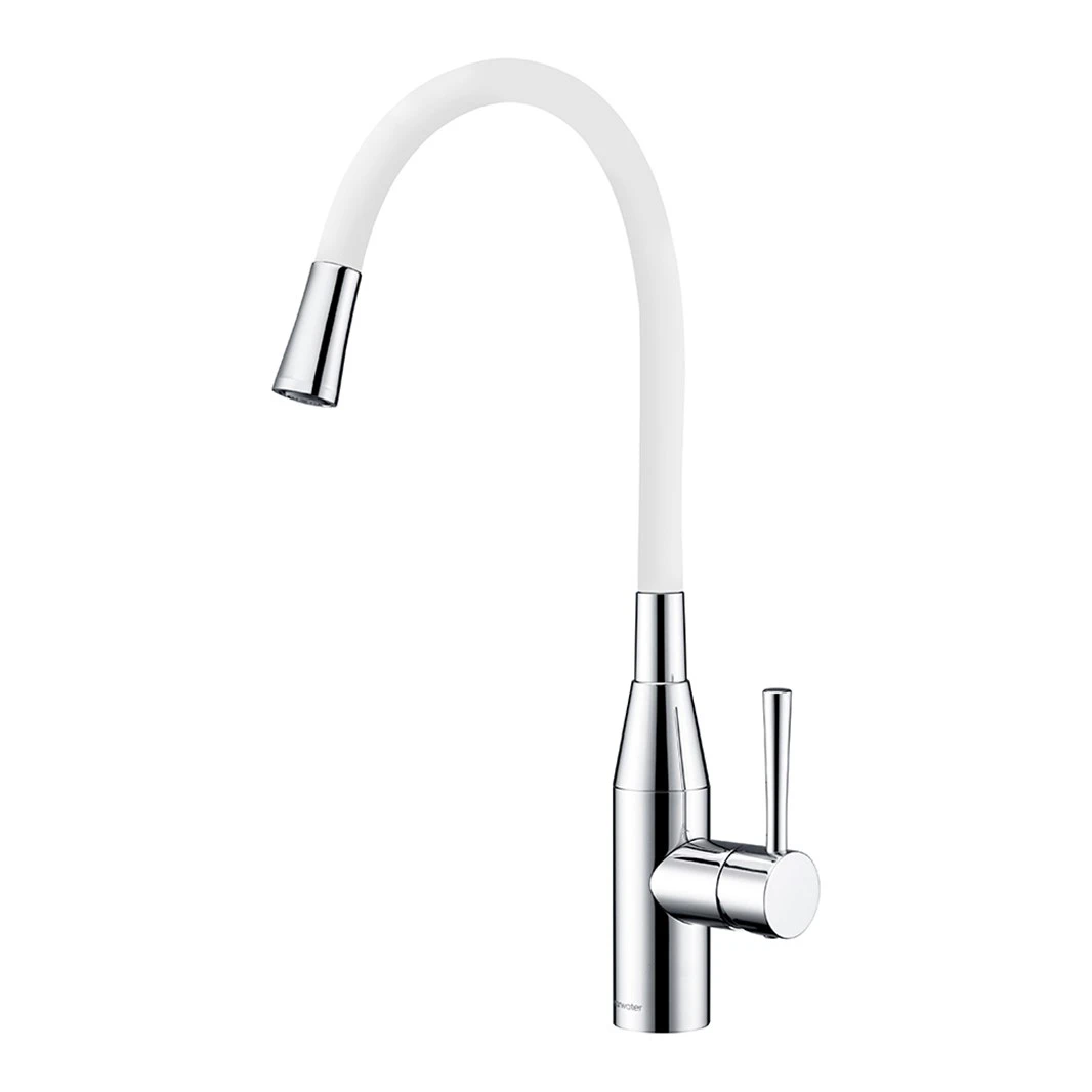 Clearwater Morpho Mono Kitchen Mixer With 'Flex & Stay' Spout - Polished Chrome & White Hose 5 Clearwater Morpho Mono Kitchen Mixer With 'Flex & Stay' Spout - Polished Chrome & White Hose - Image 5