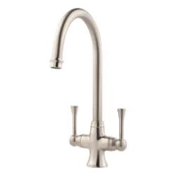 Clearwater Regent Twin Lever Mono Sink Mixer With Swivel Spout - Brushed Nickel 8 Clearwater Regent Twin Lever Mono Sink Mixer With Swivel Spout - Brushed Nickel -Vado Shop clearwater regent mono mixer brushed nickel cutout
