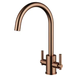 Clearwater Rococo WRAS Approved Twin Lever Mono Kitchen Mixer - Matt Black -Vado Shop clearwater rococo twin lever mono kitchen tap regency copper