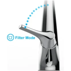 Clearwater Rosetta WRAS Approved Single Lever Mono Pull Out Kitchen Mixer And Cold Filtered Water Tap - Matt Black -Vado Shop clearwater rosetta filter pull out tap handle close up