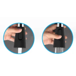 Clearwater Rosetta WRAS Approved Single Lever Mono Pull Out Kitchen Mixer And Cold Filtered Water Tap - Matt Black -Vado Shop clearwater rosetta filter pull out tap spray functions