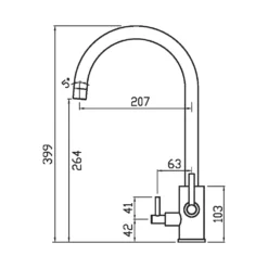 Clearwater Stella Triple Lever Mono Kitchen Mixer And Cold Filtered Water Tap - Matt Black -Vado Shop clearwater stella filtered water kitchen tap technical
