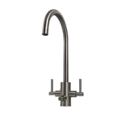 Clearwater Stella Triple Lever Mono Kitchen Mixer And Cold Filtered Water Tap - Matt Black -Vado Shop clearwater stella triple lever mono kitchen tap cutout brushed nickel