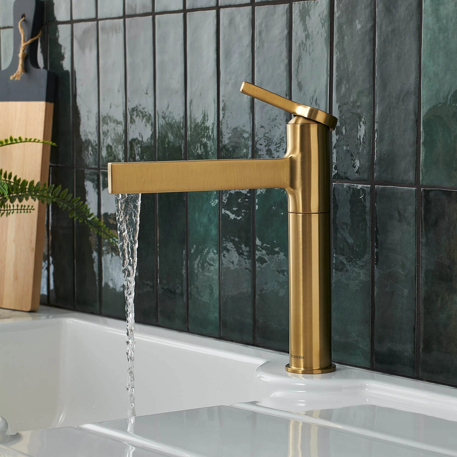 Clearwater Taku Single Lever Mono Kitchen Mixer Tap - Brushed Brass 1 Clearwater Taku Single Lever Mono Kitchen Mixer Tap - Brushed Brass