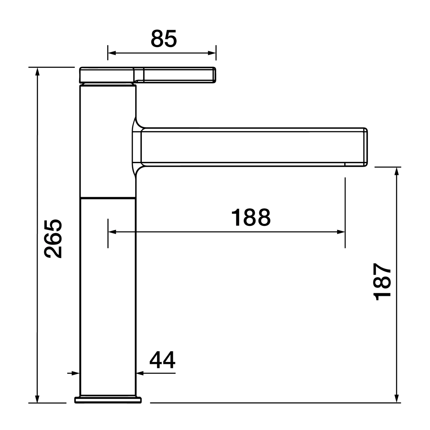 Clearwater Taku Single Lever Mono Kitchen Mixer Tap - Brushed Brass 15 Clearwater Taku Single Lever Mono Kitchen Mixer Tap - Brushed Brass - Image 15