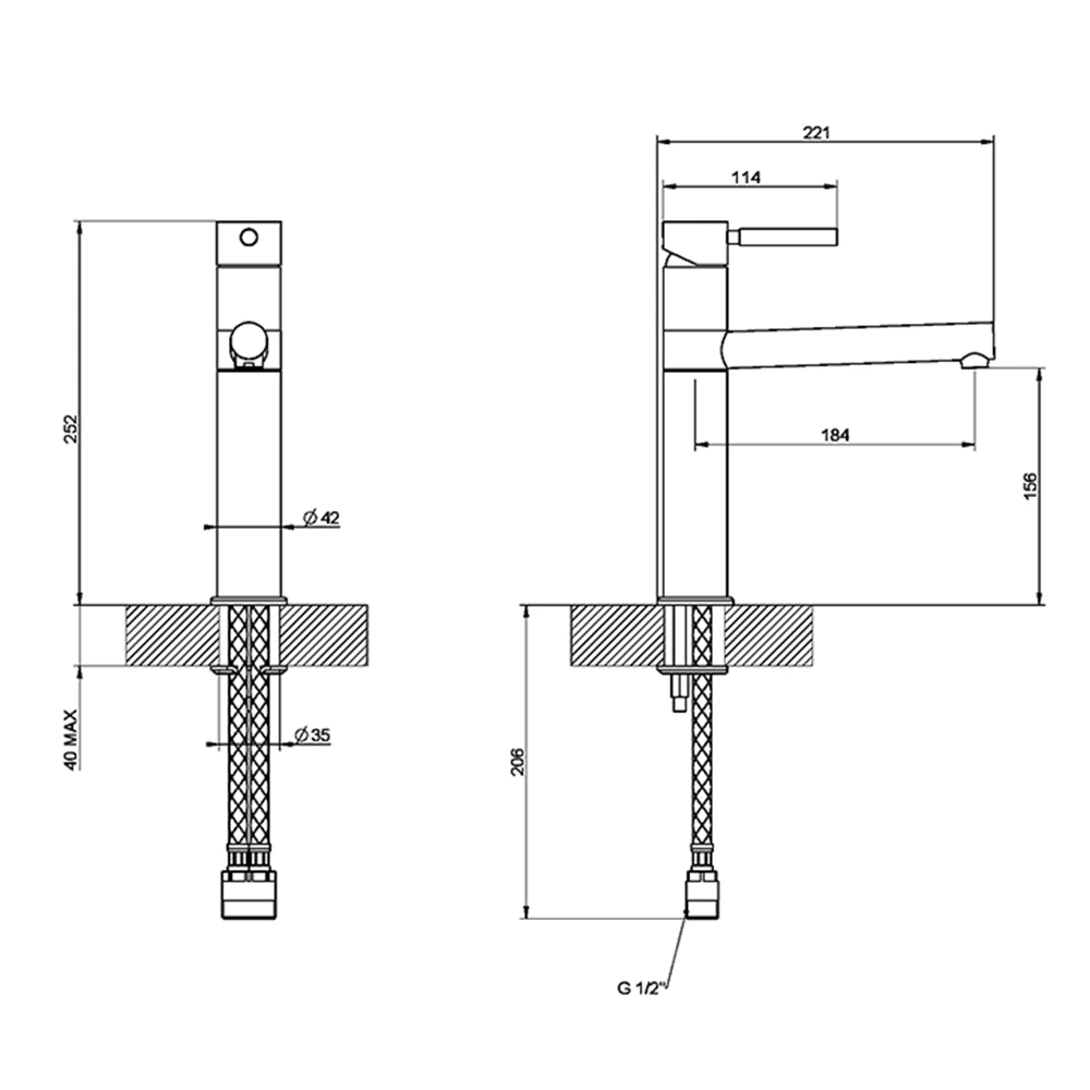 Clearwater Vegas Single Lever Mono Sink Mixer With Swivel Spout - Chrome 2 Clearwater Vegas Single Lever Mono Sink Mixer With Swivel Spout - Chrome - Image 2