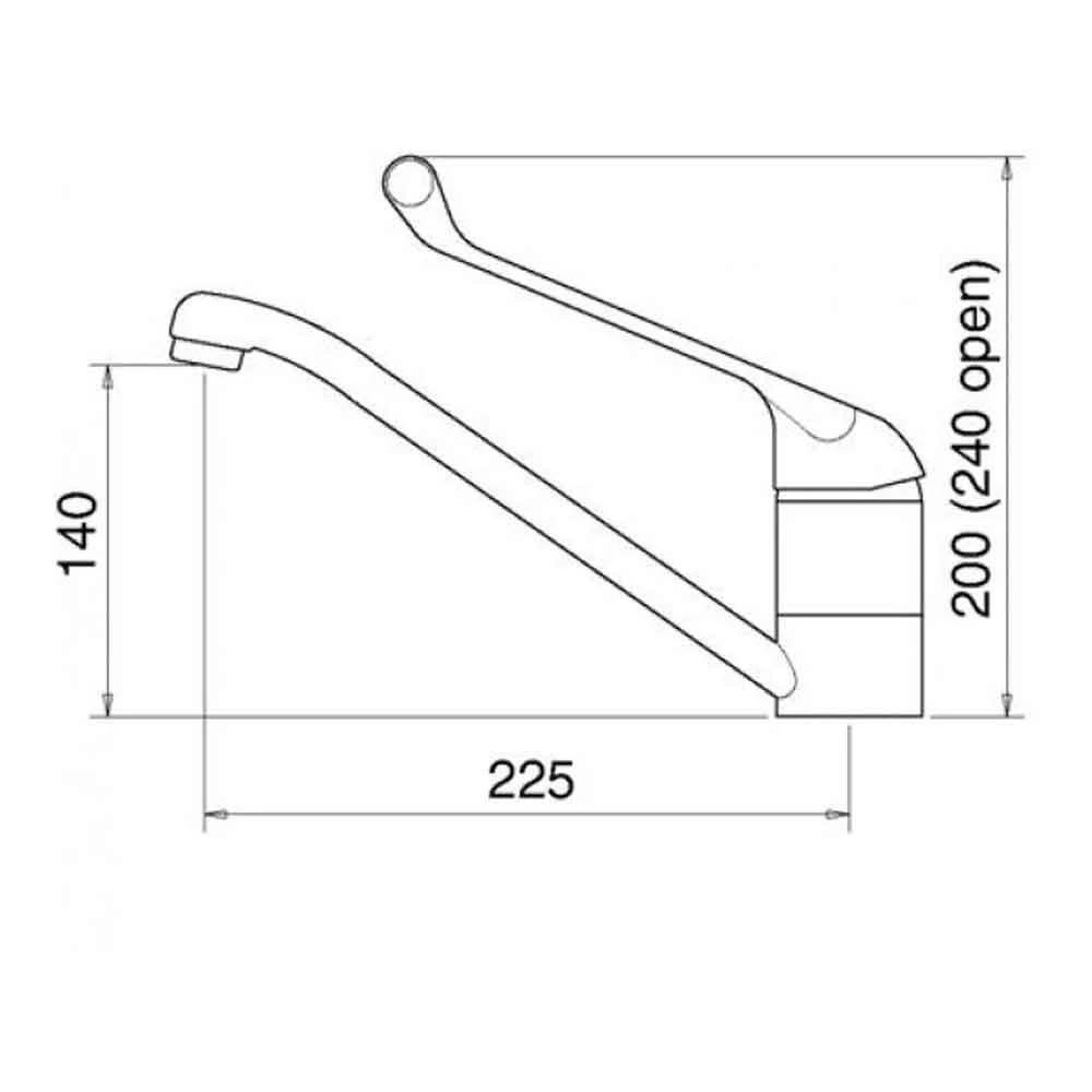 Clearwater Dorman Single Lever Mono Kitchen Mixer With Swivel Spout & Extended Handle 2 Clearwater Dorman Single Lever Mono Kitchen Mixer With Swivel Spout & Extended Handle - Image 2