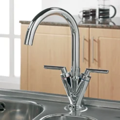 Sagittarius Contract Twin Lever Monobloc Kitchen Mixer