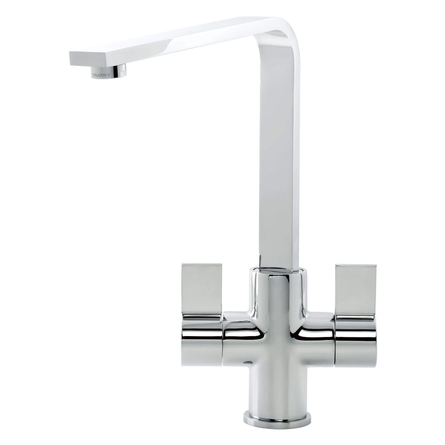 Caple Colton Twin Lever Mono Kitchen Mixer - Chrome 1 Caple Colton Twin Lever Mono Kitchen Mixer - Chrome