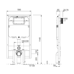 WRAS Approved Crosswater Ultra Slim 1.18m Wall Hung Cistern Frame 5 WRAS Approved Crosswater Ultra Slim 1.18m Wall Hung Cistern Frame -Vado Shop crosswater 1140 support frame wcf118x50 vs tech