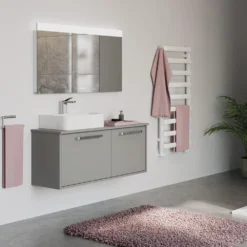 Crosswater Air Soft White Heated Towel Rail - 500 X 1630mm -Vado Shop crosswater air heated towel rail 500x1150mm soft white matt room set