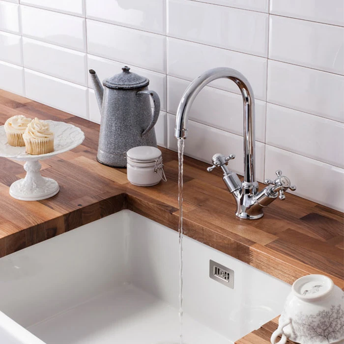 Crosswater Cucina Belgravia Crosshead Twin Handle Kitchen Mixer With Swivel Spout 4 Crosswater Cucina Belgravia Crosshead Twin Handle Kitchen Mixer With Swivel Spout - Image 4