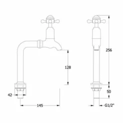Crosswater Cucina Belgravia Crosshead Pair Of Bib Taps - Chrome -Vado Shop crosswater bl726dc tech