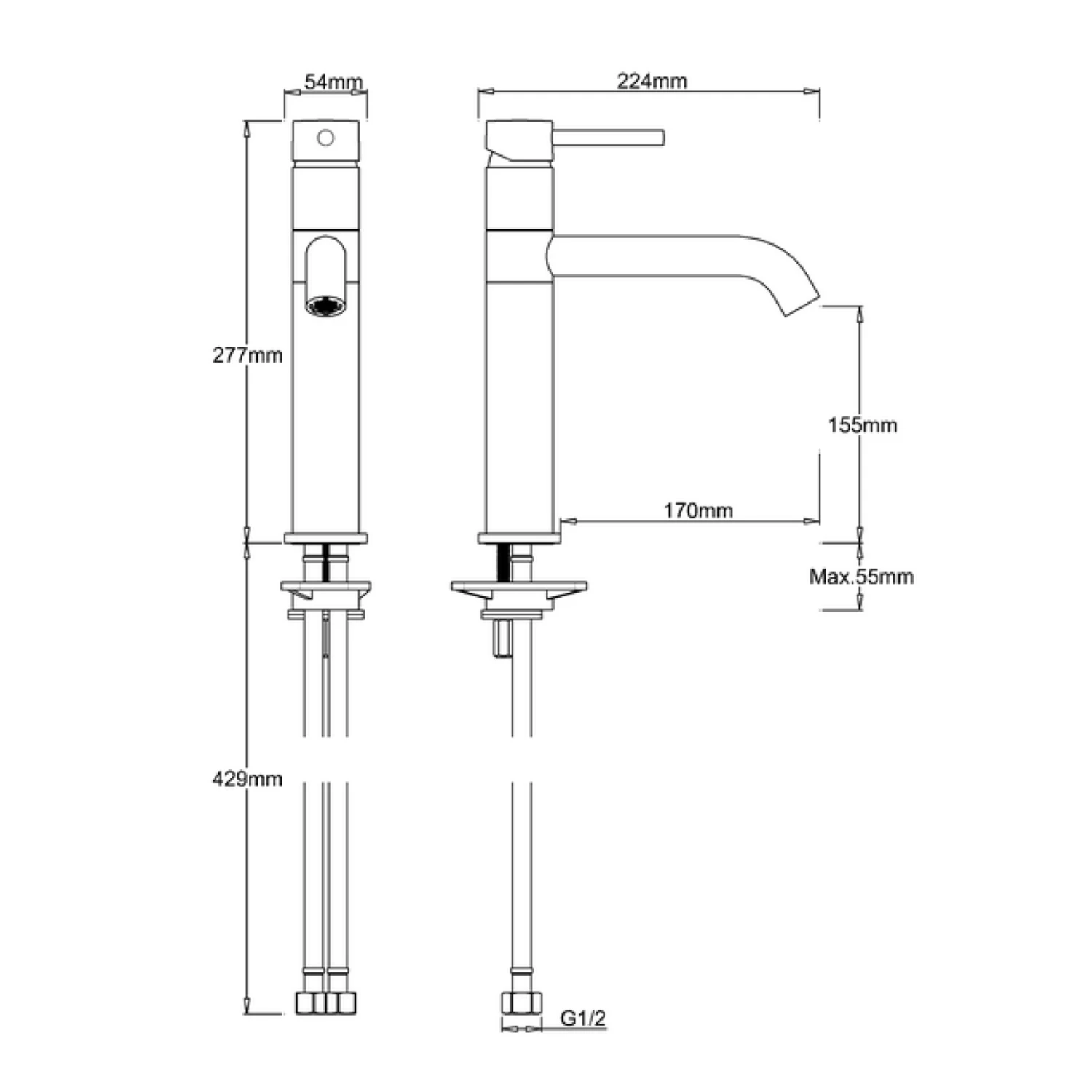 Crosswater Cucina Design Monobloc Kitchen Mixer - Brushed Stainless Steel 3 Crosswater Cucina Design Monobloc Kitchen Mixer - Brushed Stainless Steel - Image 3