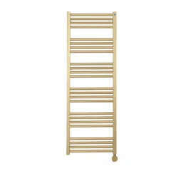 Crosswater MPRO Electric Brushed Brass Heated Towel Rail - 1380 X 480mm -Vado Shop crosswater electric rail 1380 bb cutout