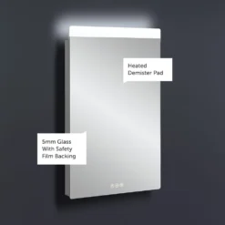 Crosswater Glide II Illuminated Mirror With Demister & Colour Change LED's - 1000 X 600mm -Vado Shop crosswater glide ii illuminated mirror 500x800mm features lifestyle