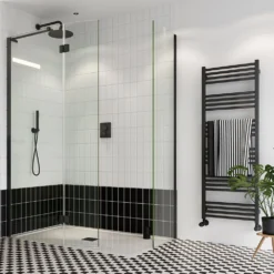 Crosswater MPRO Matt Black Heated Towel Rail - 1380 X 480mm 14 Crosswater MPRO Matt Black Heated Towel Rail - 1380 X 480mm -Vado Shop crosswater matt black dispaly lifestyle