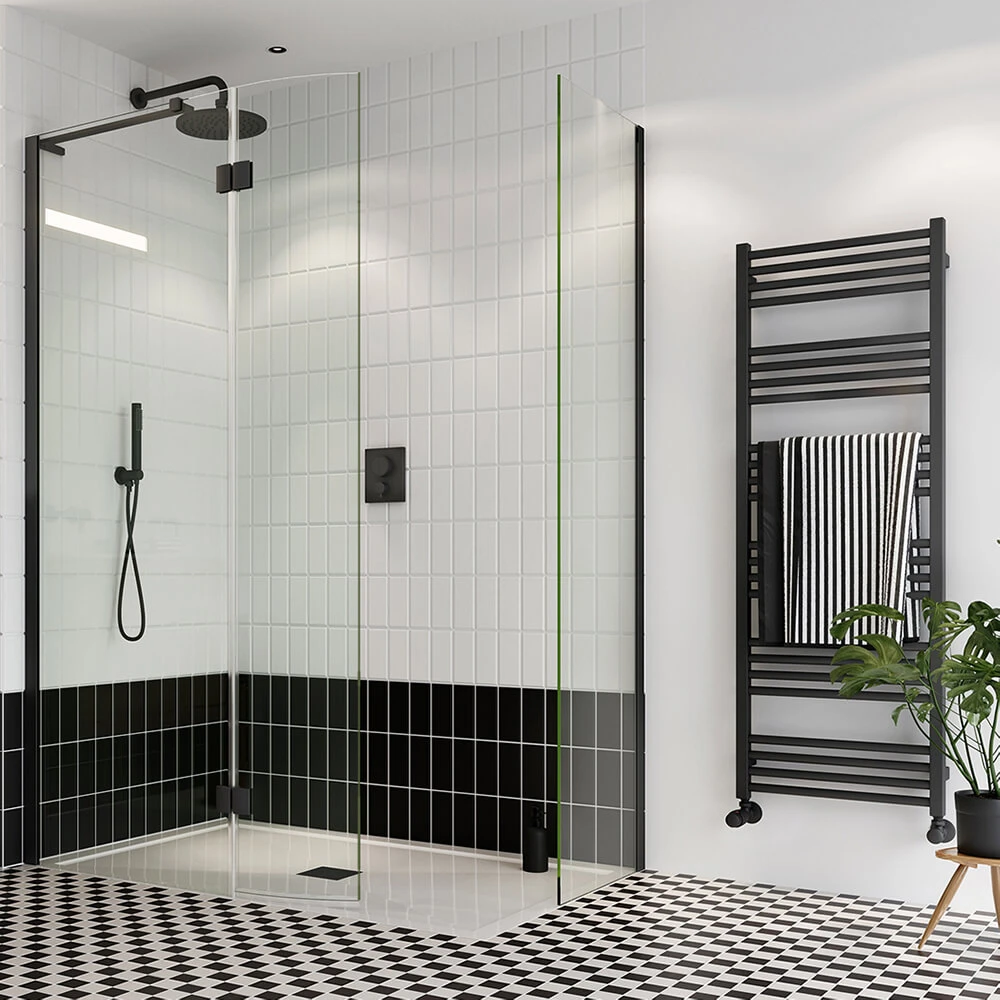 Crosswater MPRO Matt Black Heated Towel Rail - 1380 X 480mm 7 Crosswater MPRO Matt Black Heated Towel Rail - 1380 X 480mm - Image 7