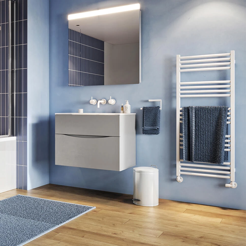 Crosswater MPRO Matt White Heated Towel Rail - 1140 X 480mm 5 Crosswater MPRO Matt White Heated Towel Rail - 1140 X 480mm - Image 5